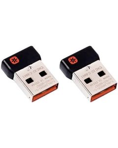 Unifying Receiver for Mouse and Keyboard Compatible for Any Logitech Product That Display The Unifying Logo (Orange Star, Connects up to 6 Devices) 2pk