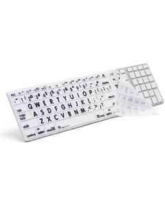 Apple MAC Large Print White Keyboard Cover with Black Large Print