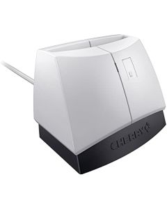 Cherry SmartTerminal ST-1144 - Smart Card Reader - USB - One Handed Operation - FIPS & TAA Compliant, Black/Grey