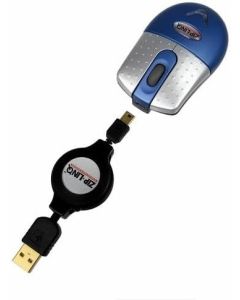 Cables Unlimited Zip-Mouse ZipLinq USB Mini Optical Mouse with Retractable Cable