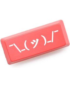 Novelty Shine Through Keycap ABS Etched Shine-Through Left Shift 2.25u Shift emoj Kaomoji Helpless Expression for Keyboard (Red Left Shift 2.25U Kaomoji)