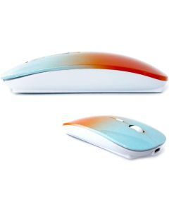 KLO Bluetooth Mouse for MacBook/MacBook air/Pro/iPad, Wireless Mouse for Laptop/Notebook/pc/iPad/Chromebook (BT/A Blue-Orange)