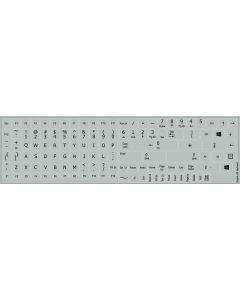 Replacement English US Keyboard Stickers Light Grey Background