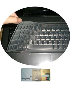 BingoBuy Soft Silicone Keyboard Protector Skin Cover for Lenovo Thinkpad T560 E560 E565 L560 P50 P50s P51 P70 P71 US Layout with BingoBuy Card Case for Bank Card (clear)