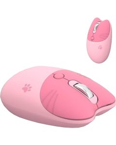 Samudgate Wireless Mouse, Cute Cat Wireless Mice, 2.4G Silent Mouse Cartoon and Cute Optical Mouse Portable Cordless Mice Kawaii Mouse for Laptop Computer Travel Library Work
