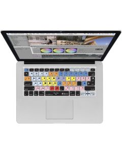Y Avid Media Composer Keyboard Cover for MacBook Unibody (MC-M-CC-2),Clear with colored buttons