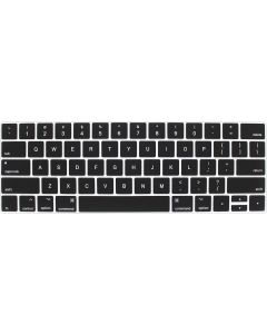 Ultra Thin Silicone Keyboard Cover Skin Protector Film Compatible with MacBook Pro 13" Model A1706 & MacBook Pro 15" Model A1707 with Touch Bar (2017 & 2016 Release) (Black)