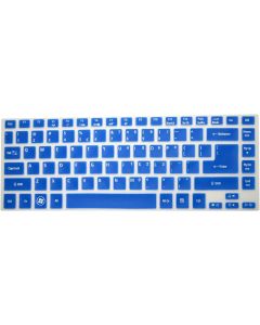 PcProfessional Blue Ultra Thin Silicone Gel Keyboard Cover for Acer Aspire R14 R3 14" Laptop with Application Kit (Please Compare Keyboard Layout and Model)