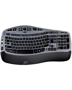 Lapogy Keyboard Cover Compatible with Logitech K350 MK550 MK570 Wireless Wave Keyboard Accessories.MK550 Keyboard Protector Skin Black.