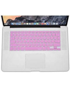 XSKN Korean Language Pink Color Silicone Keyboard Skin Cover for MacBook Air 13, Pro 13 15 17 inch, US Layout (Korean/English)