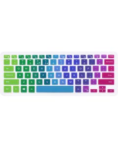 Silicone Keyboard Cover Skin Compatible with 13.3" Dell Inspiron 13 5000 7000 Series 5368 i5378 7370 7373 7368 7378 & 15.6" Dell Inspiron 15 5568 5578 7568 7570 7573 (NO Numeric Keypad) (Rainbow)