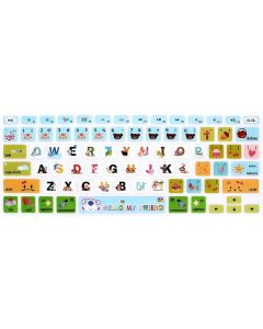 KZIK Big Letter Silicone Keyboard Cover Protective Skin Compatible with MacBook Air 13" 2010-2017 MacBook Pro 13" 15" 17" (with or w/Out Retina Display, 2015 or Older Version) - Animal Party