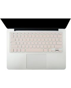 KECC Keyboard Cover Skin Compatible with New MacBook Air 13" Retina w/Touch ID A1932 (2019/2018 Version) (Pale Pink)